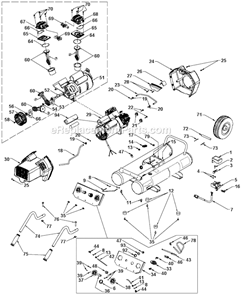 Page A Diagram and Parts List for CF2800 Type 1 Porter Cable Compressor